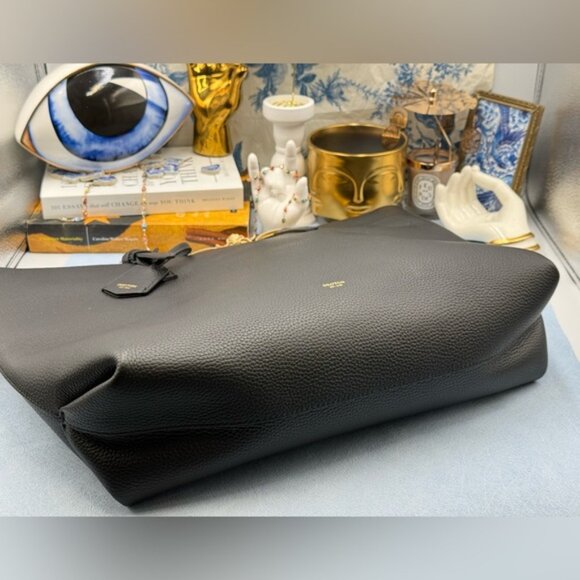 🆕 OROTON 🧿 NWOT Margot Medium Zip Tote Bag, Black Leather - Picture 15 of 16